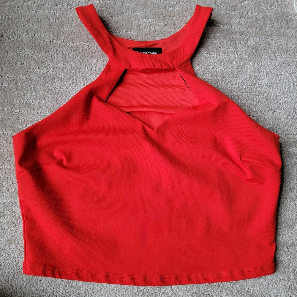 Bebe red crop